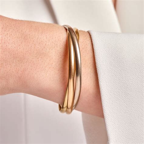 cartier bracelet 3 ors|louis cartier trinity bracelet.